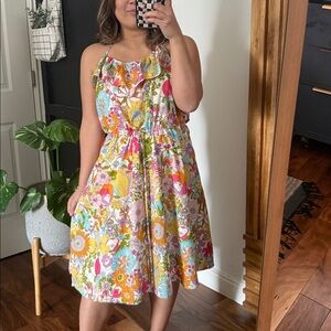 Liberty by Target vibrant Floral Knee length Dress. Size M